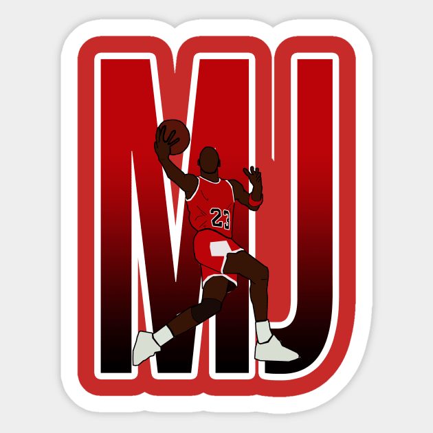 Michael Jordan 'MJ' - Chicago Bulls Sticker by xavierjfong